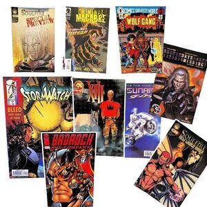 vintage comic‎ Book Collection Lot of 8; Stormwatch, Badrock & Company, Wolfgang
